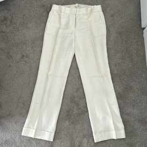 JCrew cream linen trousers!